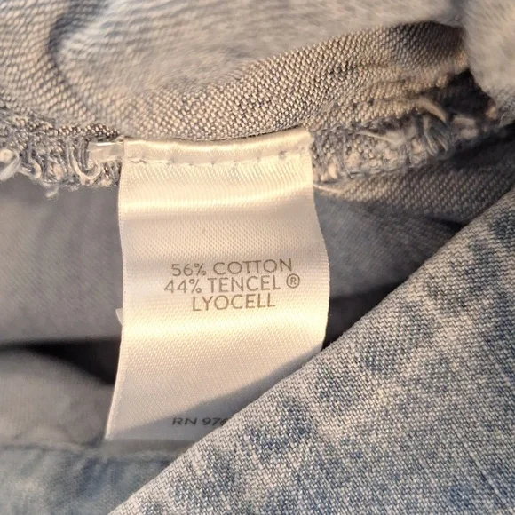 J. Jill Drawstring Waist Wide Leg Lightweight Jeans Sz 14P *H - Picture 8 of 8